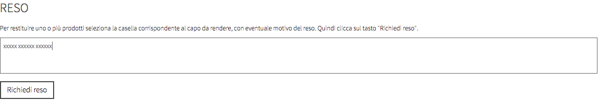 MESSAGGIO MOTIVAZIONE RESO