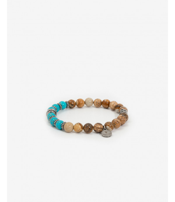 Bracelet with turquoise and sand beads