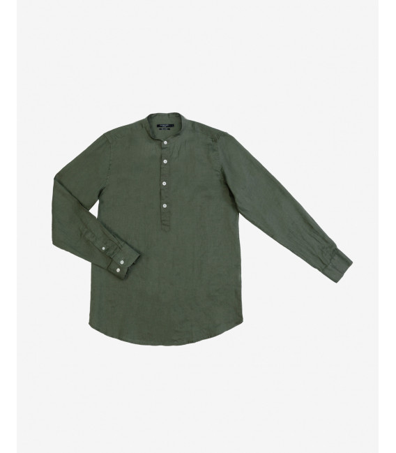 Camicia serafino in lino