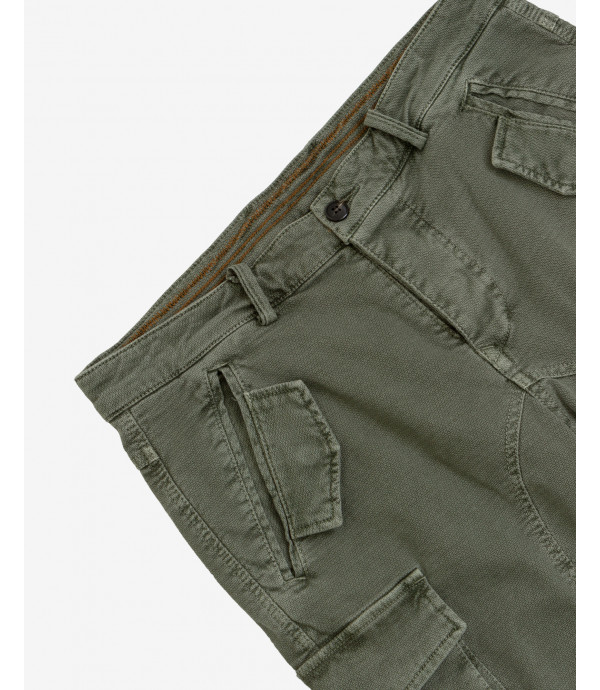 Textured slim fit cargo trousers