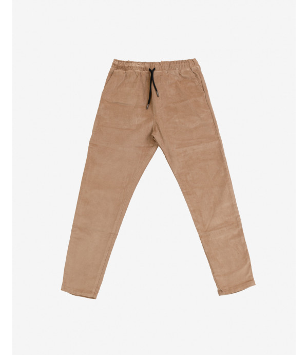 Drawstring trousers in corduroy