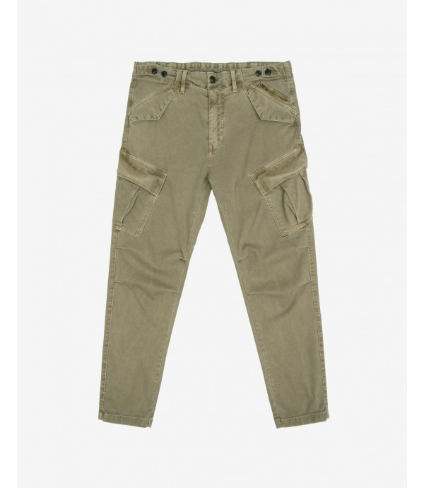 Textured carrot fit cargo trousers