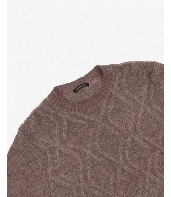 Cable knit wool sweater