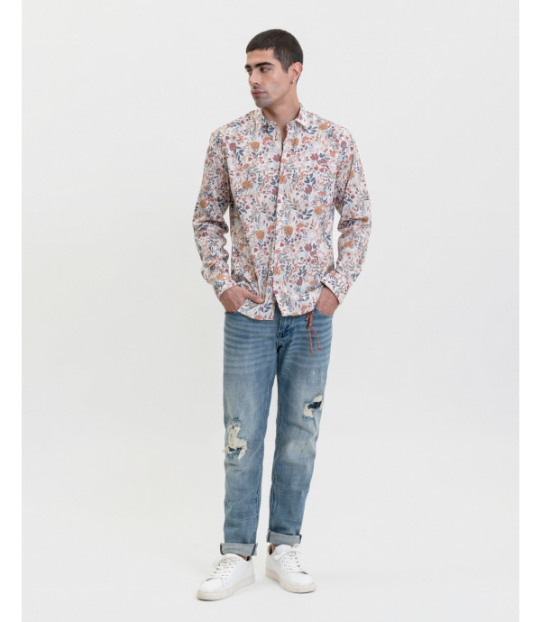 Pastel floral print shirt
