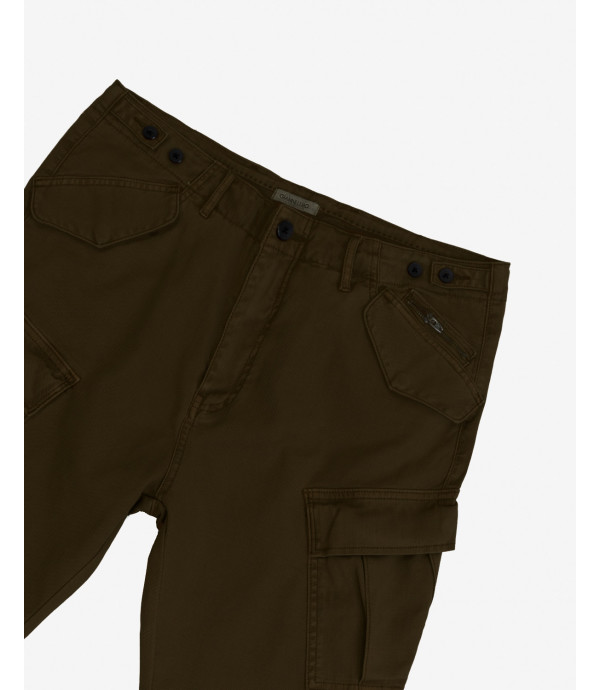 Textured fabric regular fit cargo trousers
