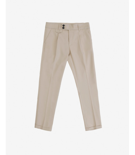 SMITH tapered fit with pleats suit trousers