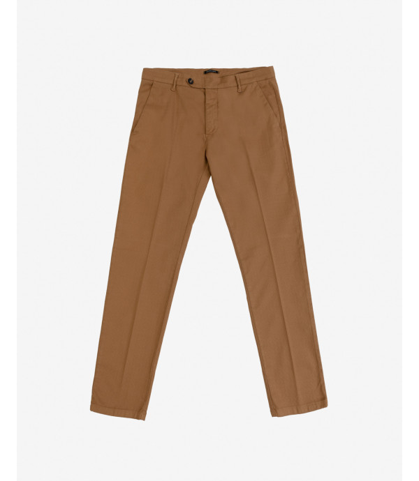 FRANK tapered fit trousers in textured fabric