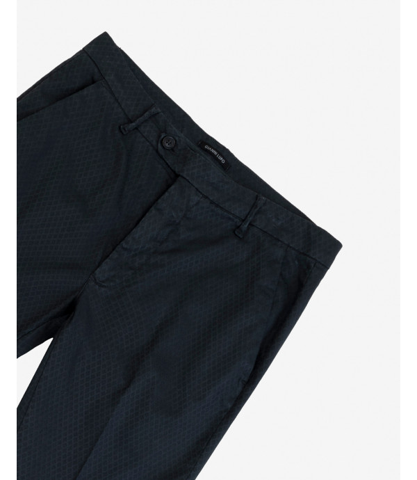 FRANK tapered fit trousers in textured fabric