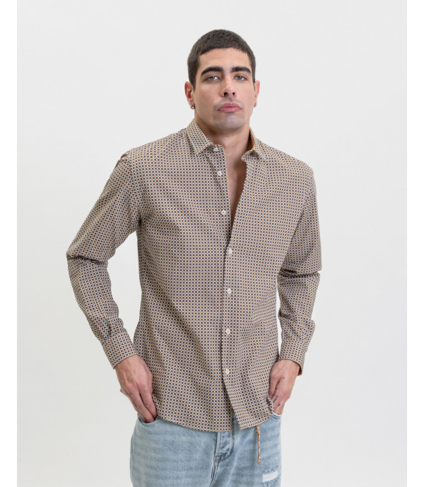 Micro-pattern print shirt