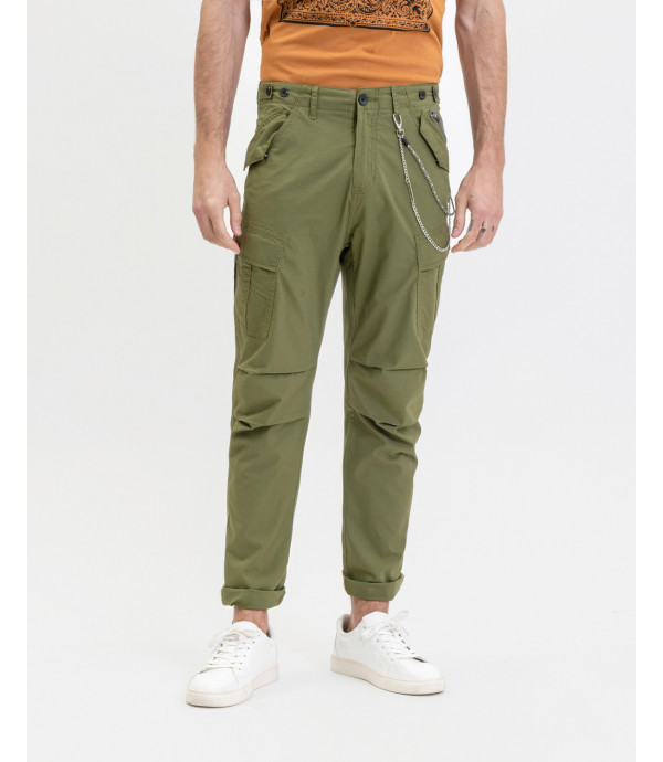 Regular fit cargo trousers in ripstop fabric