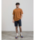 Cotton oversize t-shirt with contrasting collar