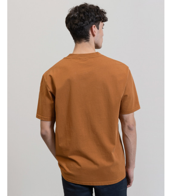 Cotton oversize t-shirt with contrasting collar