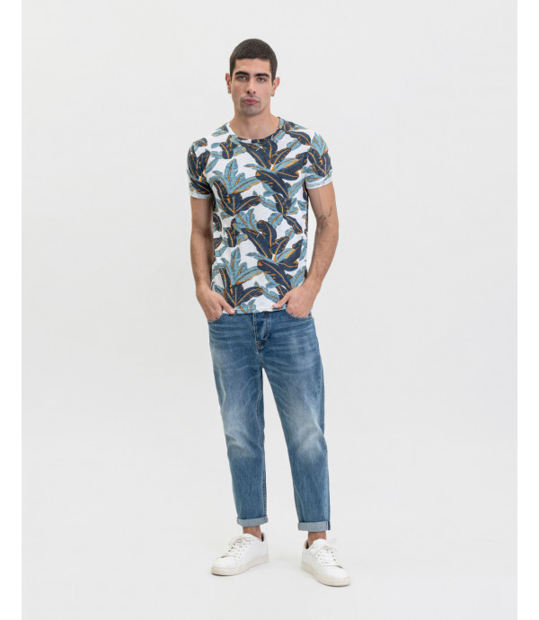 All over palm print t-shirt