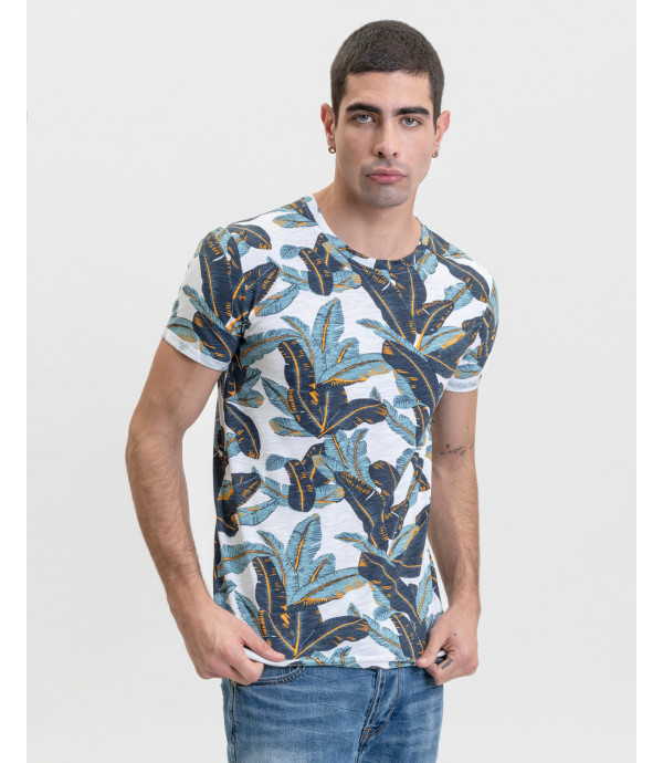 T-shirt stampa palme all over