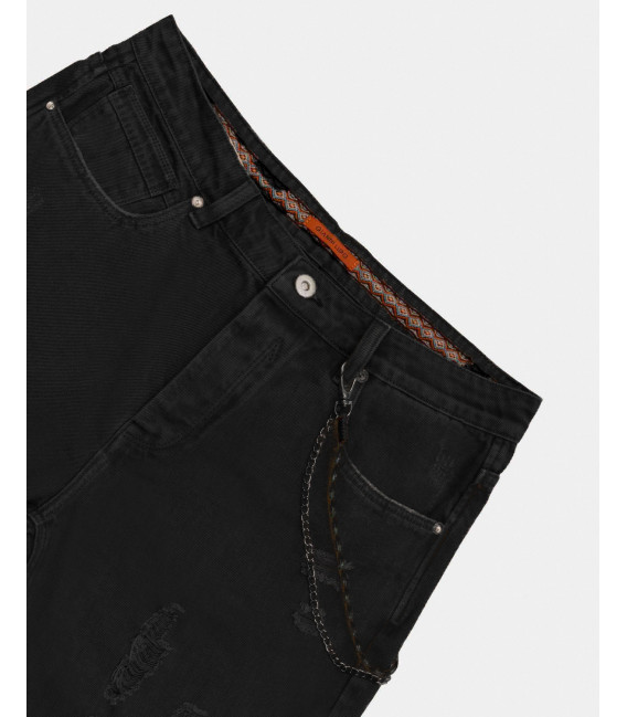 Bermuda jeans con rotture