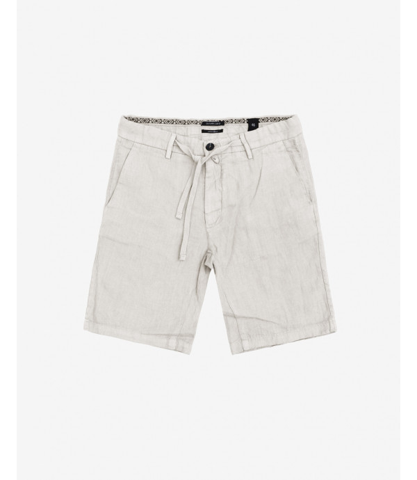 Linen shorts with drawstring