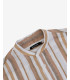 Linen striped mandarin shirt