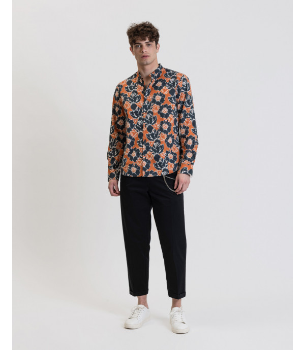 Floral print shirt in cotton