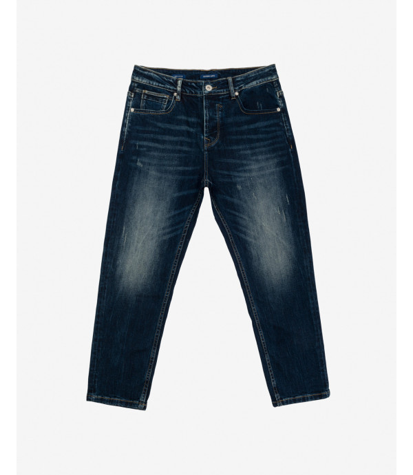 Mike carrot cropped dark wash jeans