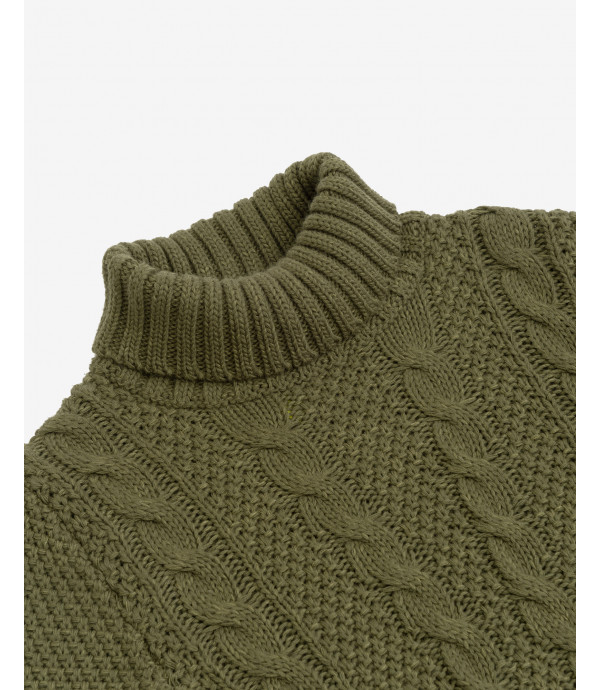 Cable knit turtleneck jumper