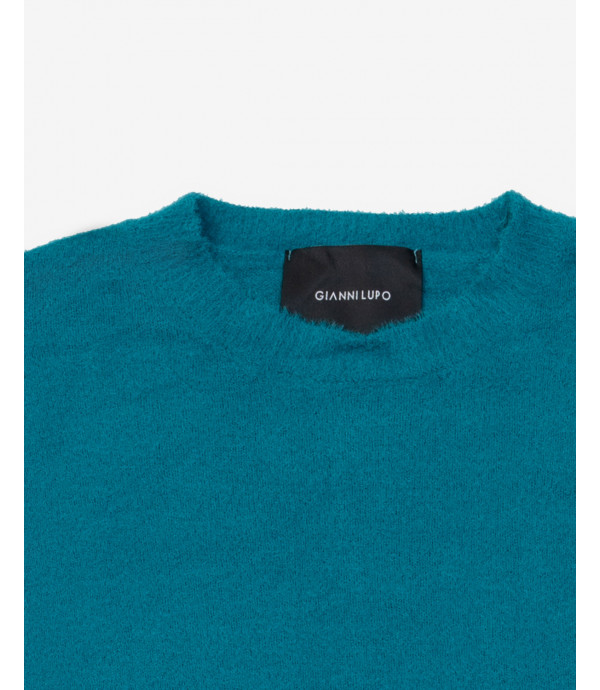 Wool blend brushed sweater