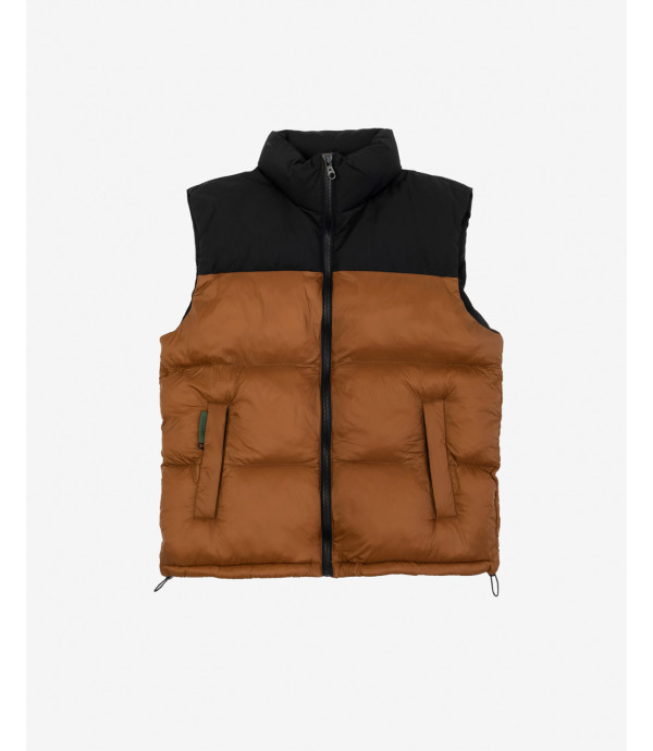Colour block padded vest
