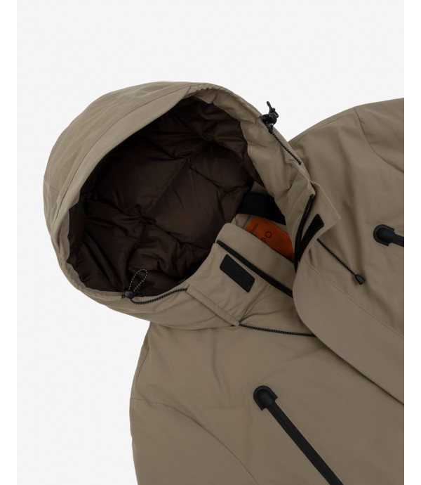 Padded parka jacket in tech fabric