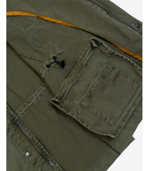 Field jacket con patch