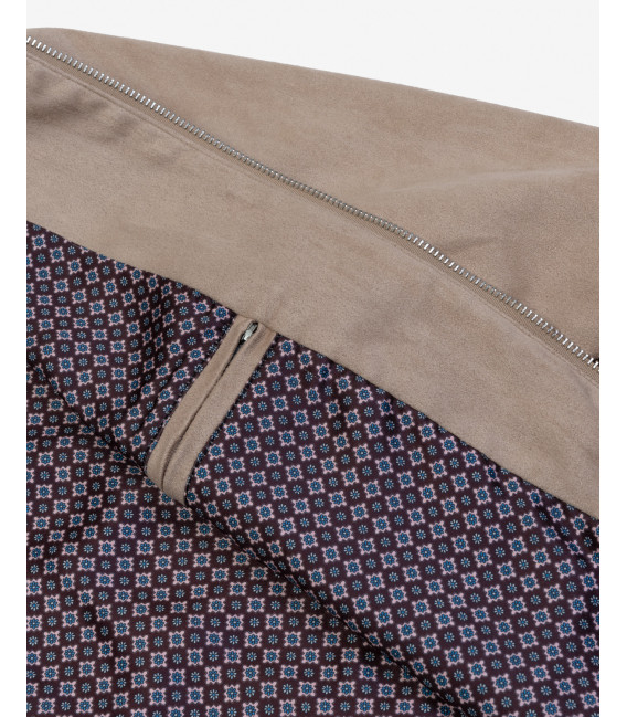 Faux-suede bomber jacket