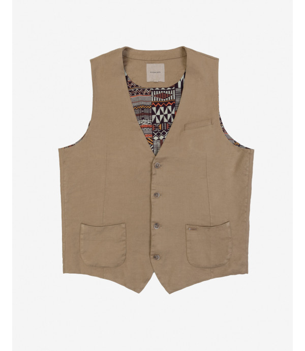 Gilet in misto lino