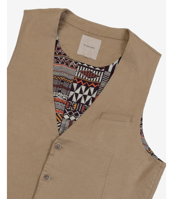 Gilet in misto lino