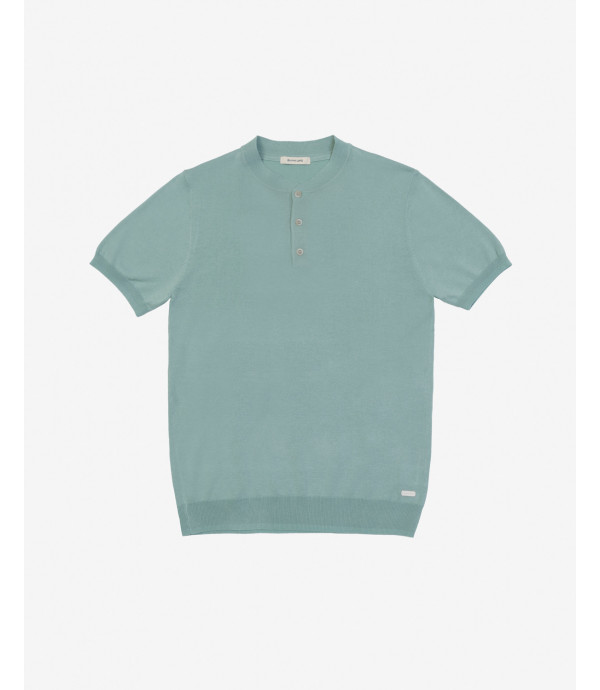 Polo in maglia collo coreano