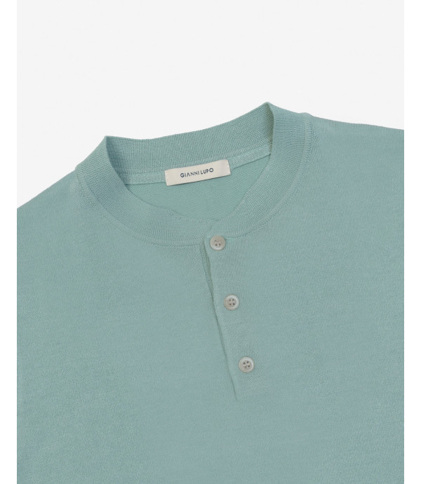 Polo in maglia collo coreano