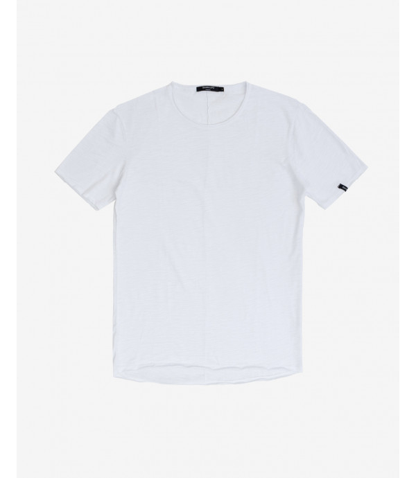 T-shirt fiammata con cucitura sul retro