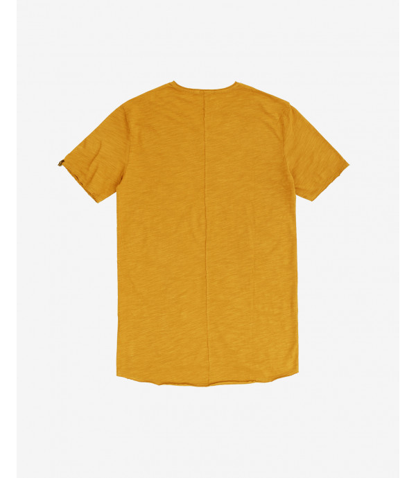 T-shirt fiammata con cucitura sul retro