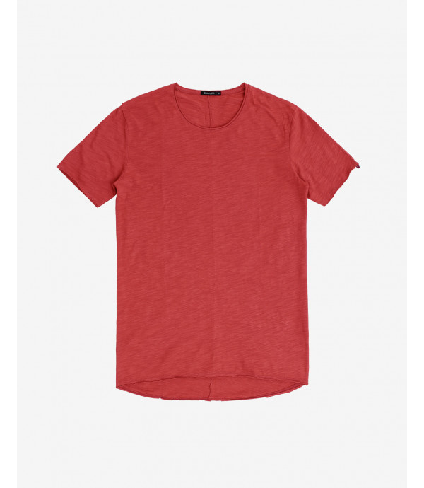 T-shirt fiammata con cucitura sul retro
