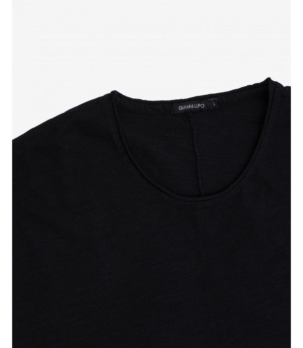 T-shirt fiammata con cucitura sul retro