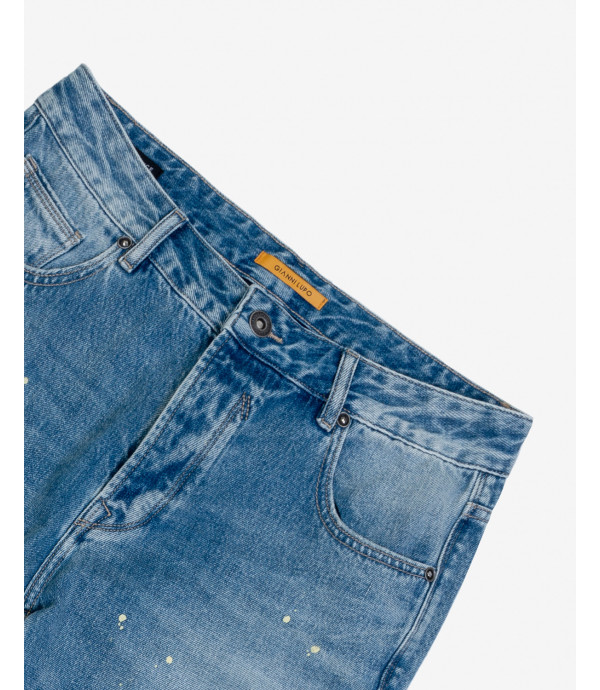 BRUCE regular fit jeans with paint droplets