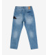 Jeans MIKE carrot cropped con strappi e rip&repair