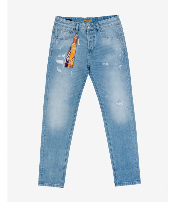 Jeans bruce regular fit stone wash con graffi