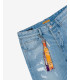 Jeans bruce regular fit stone wash con graffi
