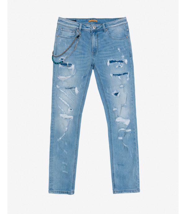 Kevin skinny fit jeans with distressing