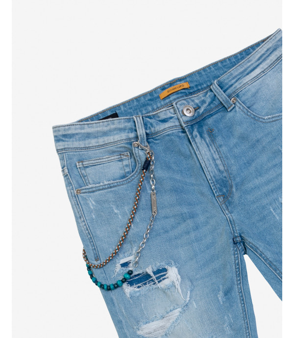Jeans kevin skinny fit con strappi evidenti