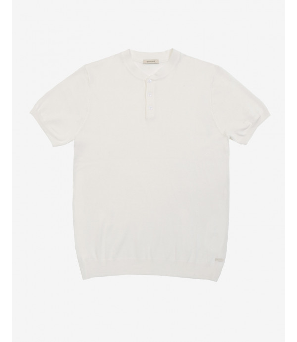 Polo in maglia collo coreano