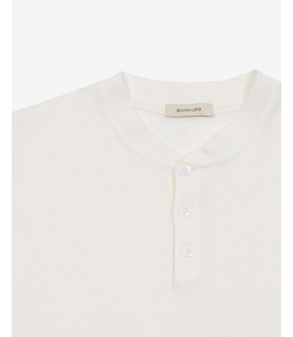 Polo in maglia collo coreano