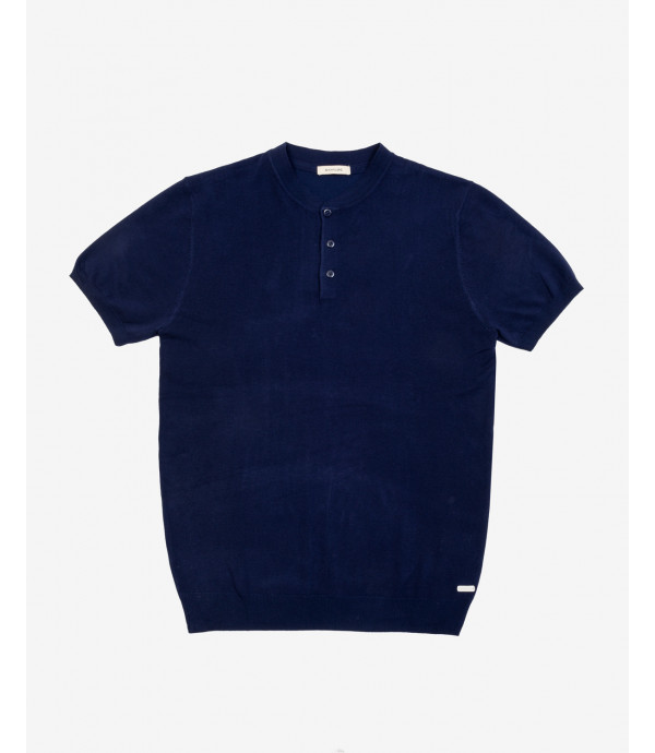 Polo in maglia collo coreano