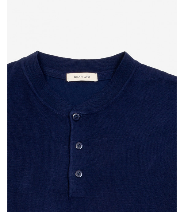 Polo in maglia collo coreano