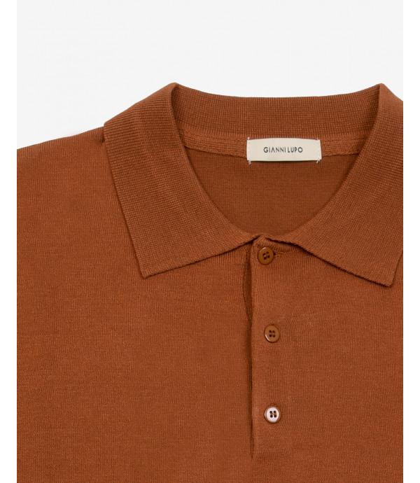 Knitted polo shirt