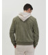 Giubbotto bomber effetto camoscio