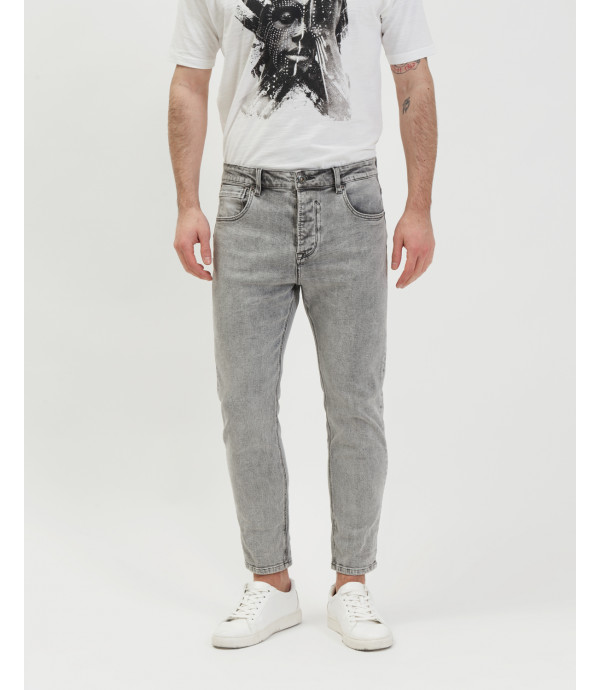 Jeans MIKE carrot cropped grigi